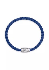 Montblanc Braided Leather Logo Bracelet