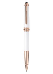 Montblanc Meisterstück White Solitaire Rose Gold Classique Rollerball Pen
