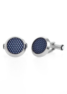 Montblanc Lacquer Inlay Cuff Links in Blue at Nordstrom