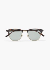 Montblanc - Round-frame gold-tone and tortoiseshell acetate sunglasses - Brown - OneSize