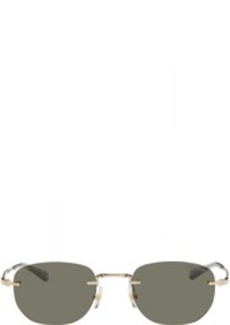 Montblanc Gold Rectangular Sunglasses