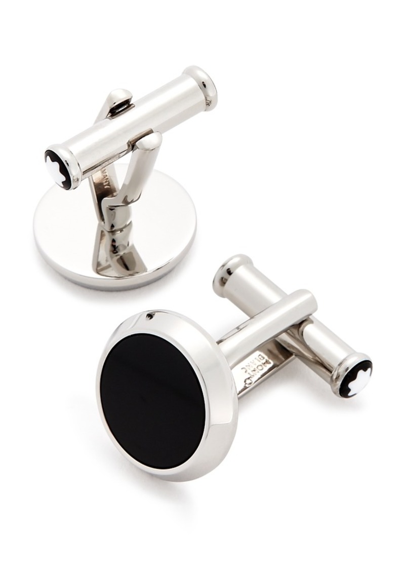 Montblanc Meisterstuck Onyx Inlay Round Cufflinks