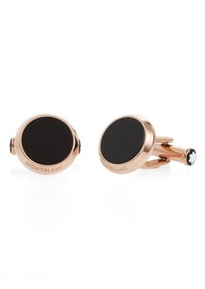 Montblanc Onyx Cuff Links in Black at Nordstrom