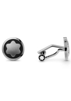 Montblanc Snowcap Stainless Steel Cuff Links at Nordstrom