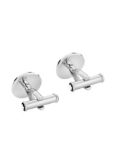 Montblanc Round Stainless Steel & Carbon Cufflinks