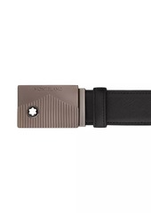 Montblanc Saffiano-Printed Leather Belt