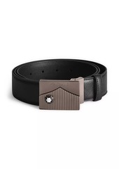 Montblanc Saffiano-Printed Leather Belt