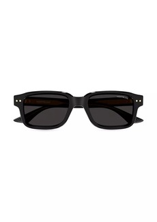 Montblanc Snowcap Bold 53MM Rectangular Sunglasses
