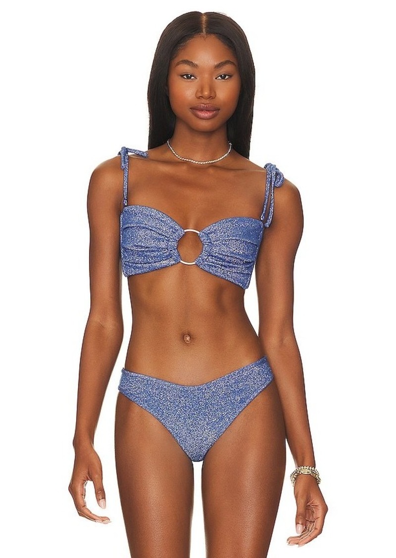 Montce Swim Tori Ties Bandeau Bikini Top