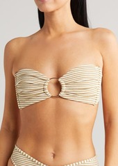 MONTCE Tori Neutral Stripe Bandeau Bikini Top at Nordstrom