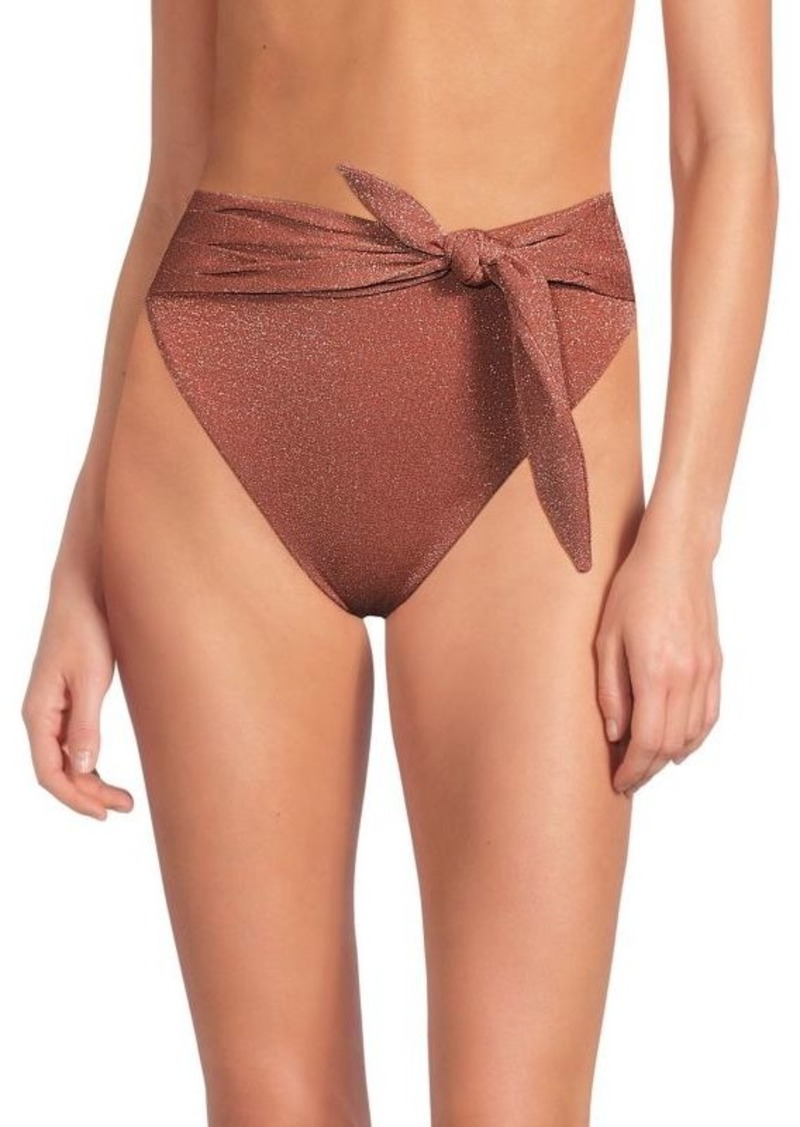 Montce Paula Sparkle Tie Waist Bikini Bottom