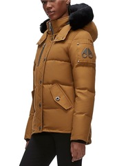 Moose Knuckles 3Q Shearling-Trim Quilted Canvas Down Jacket