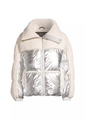 Moose Knuckles Elmira Metallic Sherpa Down Jacket