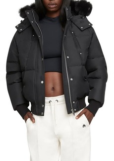 Moose Knuckles Cloud Bomber Jacket with Genuine Shearling Trim