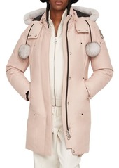 Moose Knuckles Stirling Down Parka with Genuine Shearling Trim