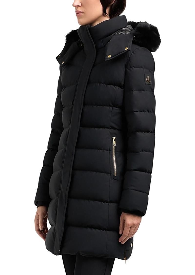 Moose Knuckles Watershed Shearling Trim Down Puffer Coat