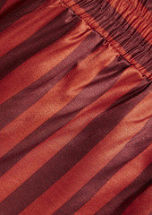 Morgan Lane - Ruthie Corey striped satin pajama set - Red - XL