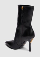 Moschino 100mm Leather Zip-up Ankle Boots