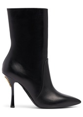 Moschino 100mm Leather Zip-up Ankle Boots