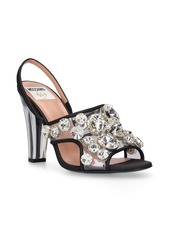 Moschino 100mm Pvc & Crystal Sandals