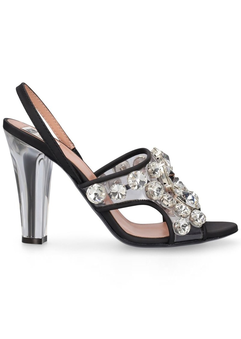 Moschino 100mm Pvc & Crystal Sandals