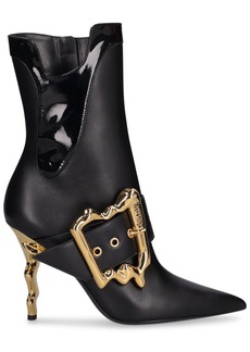Moschino 105mm Leather Ankle Boots