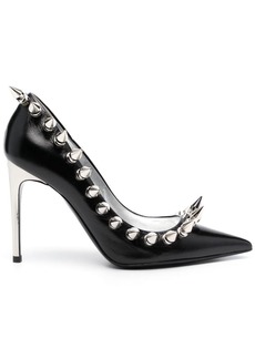 Moschino 105mm spike-embellished leather pumps