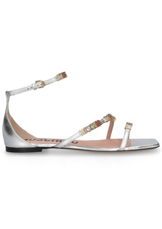Moschino 10mm Leather Flat Sandals