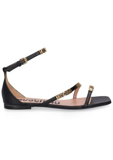 Moschino 10mm Leather Flat Sandals