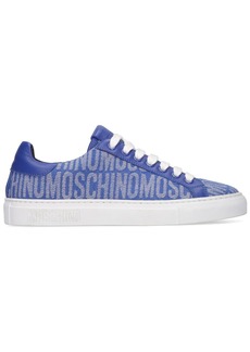 Moschino 20mm Logo Denim Low Top Sneakers