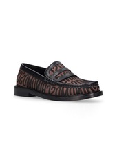 Moschino 25mm College Logo Jacquard Loafers