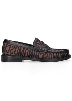 Moschino 25mm College Logo Jacquard Loafers