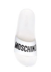 Moschino 25mm Logo Pvc Pool Slide Sandals