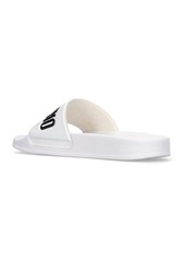 Moschino 25mm Logo Pvc Pool Slide Sandals