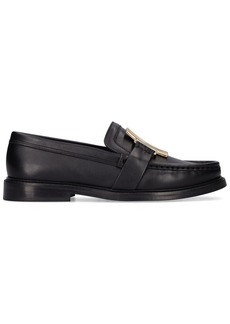Moschino 25mm M Stud Leather Loafers