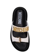 40mm Moschino Lettering Leather Sandals