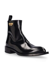 Moschino 40mm Texas Brushed Leather Boots