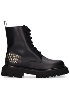 Moschino 45mm Leather Combat Boots