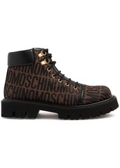 Moschino 45mm Logo Jacquard Hiking Boots