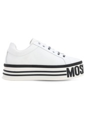 Moschino 50mm Leather Platform Sneakers
