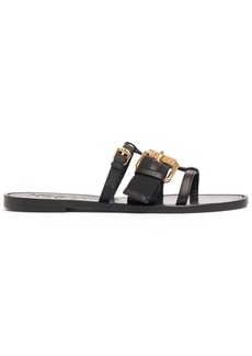 Moschino 5mm Leather Flat Sandals