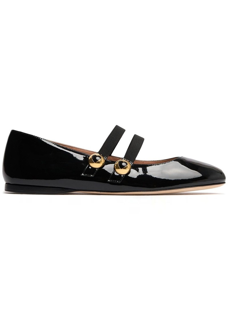 Moschino 5mm Patent Leather Flats