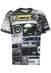 Moschino All Over Radio Print Cotton T-shirt