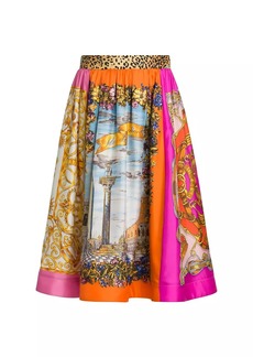 Moschino Archive Scarves Patchwork Midi-Skirt