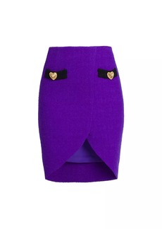 Moschino Asymmetric Wool Skirt