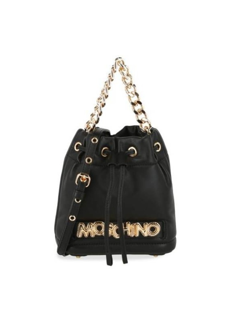 Moschino Balloon Leather Bucket Bag