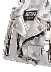 Moschino Biker Laminated Napa Leather Bag