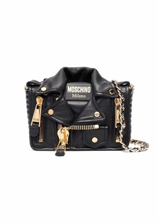 Moschino Biker leather crossbody bag