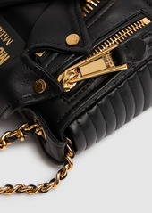 Moschino Biker Leather Shoulder Bag