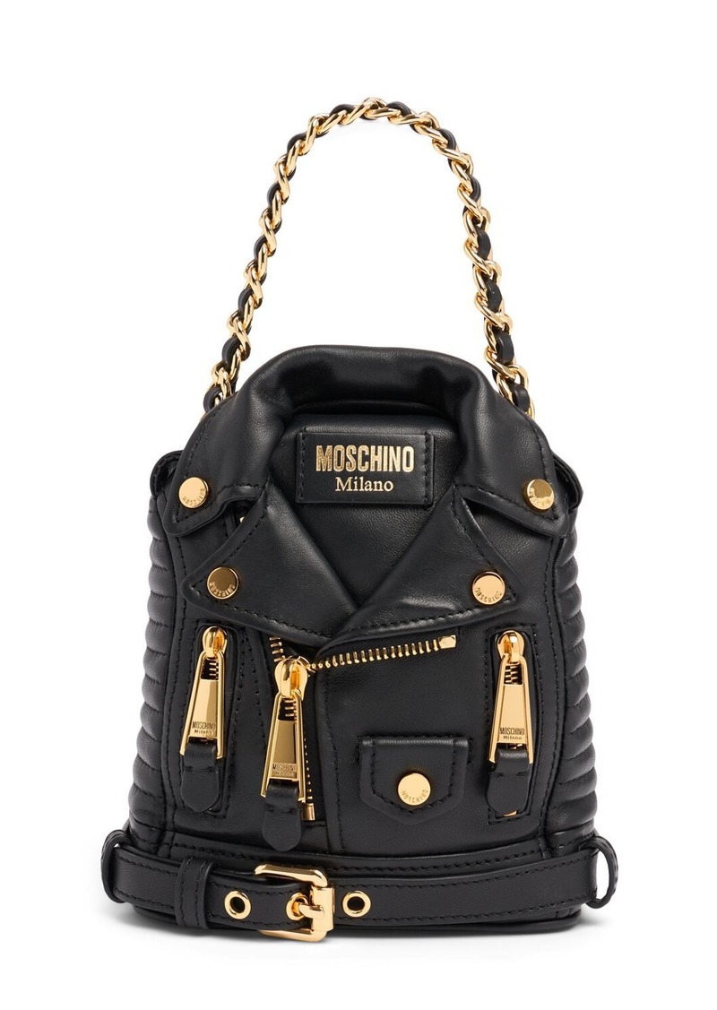 Moschino Biker Nappa Leather Backpack